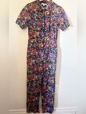 Birds of North America Twillick floral boiler suit XS
